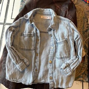 Zara Soft Blue Kids' Shirt